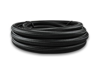 Vibrant -6AN Black Braided Flex Hose: 2 Foot Roll