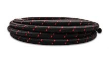 Vibrant -8 AN Two-Tone Black/Red Nylon Braided Flex Hose (20 Feet)