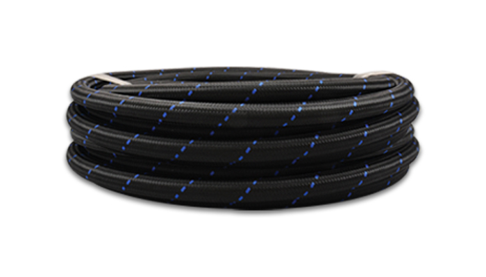 Vibrant Blue -6AN Blue Two-Tone Nylon Braided Flex Hose (5 Foot Roll)