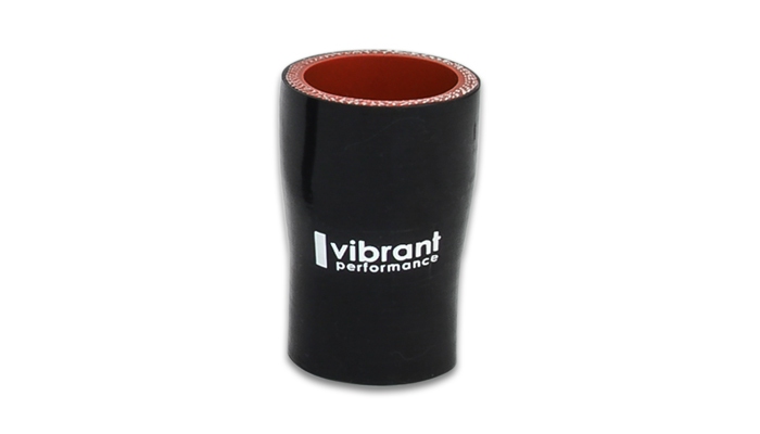 Vibrant 2.5in x 4in x 3in Black Silicone Reducer Coupler