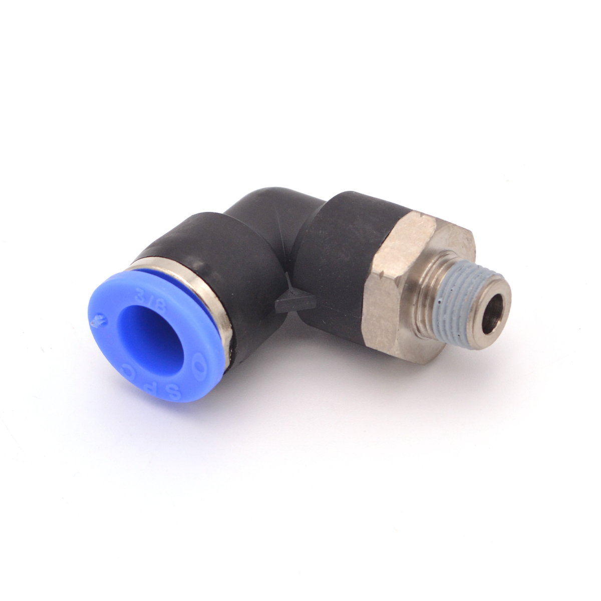 Vibrant Male Elbow Pneumatic Vacuum Fitting: 1/8'' NPT 3/8in