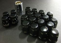 Project Kics Bull Lock Black Lug Nuts and Locks M12 x 1.5