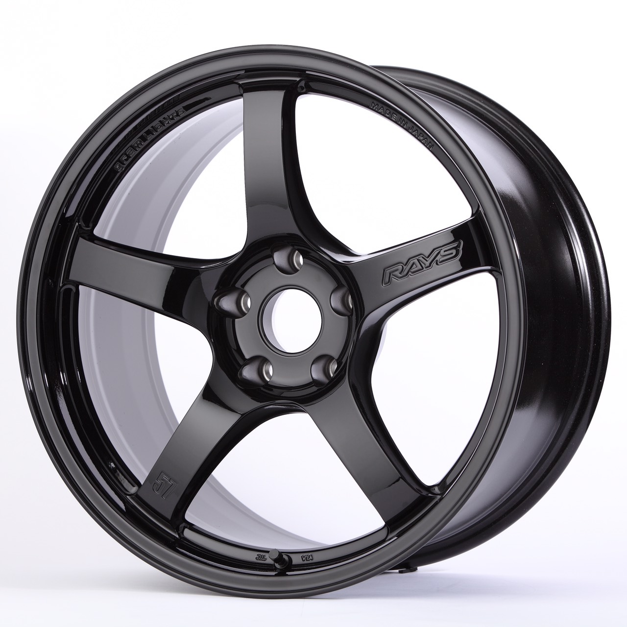 Gram Lights 57cr 18x10.5 +22 5x114.3 Gloss Black Wheel