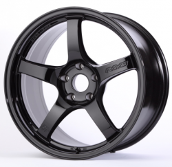 Gram Lights 57cr 17x9 +38 5x114.3 Gloss Black Wheel