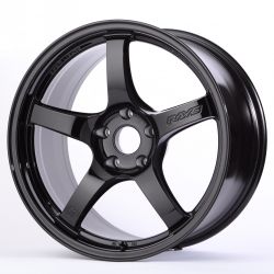 Gram Lights 57cr 18x10.5 +22 5x114.3 Gloss Black Wheel
