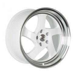 Whistler KR1 White w/ Machined Lip 17x9 +25mm Offset Wheel: 4x100