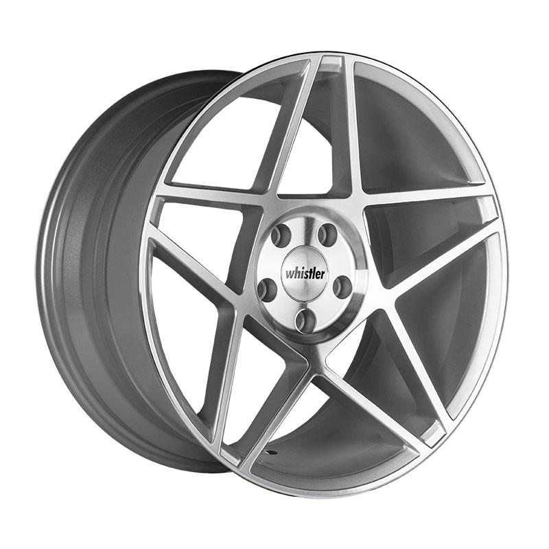 Whistler KR5 Machined Silver 19x8.5 +35mm Offset Wheel: 5x112