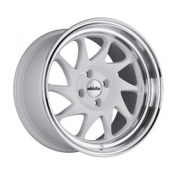Whistler KR7 White w/ Machined Lip 15x8 +0mm Offset Wheel: 4x100