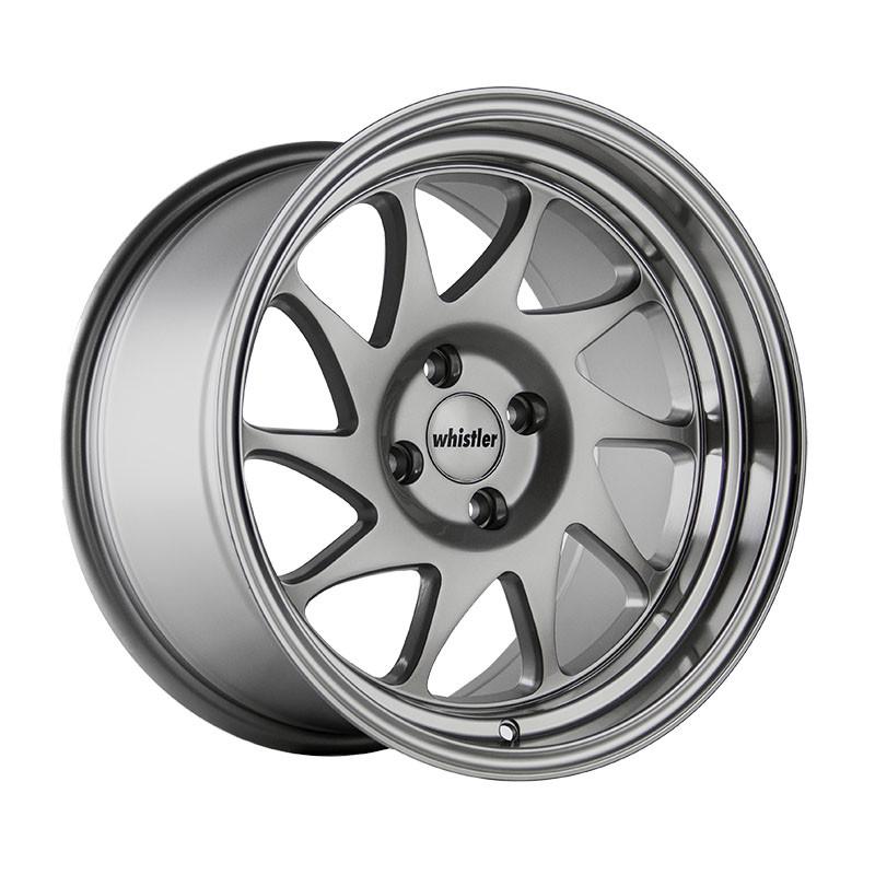 Whistler KR7 Silver w/ Machined Lip 15x8 +20mm Offset Wheel: 4x100