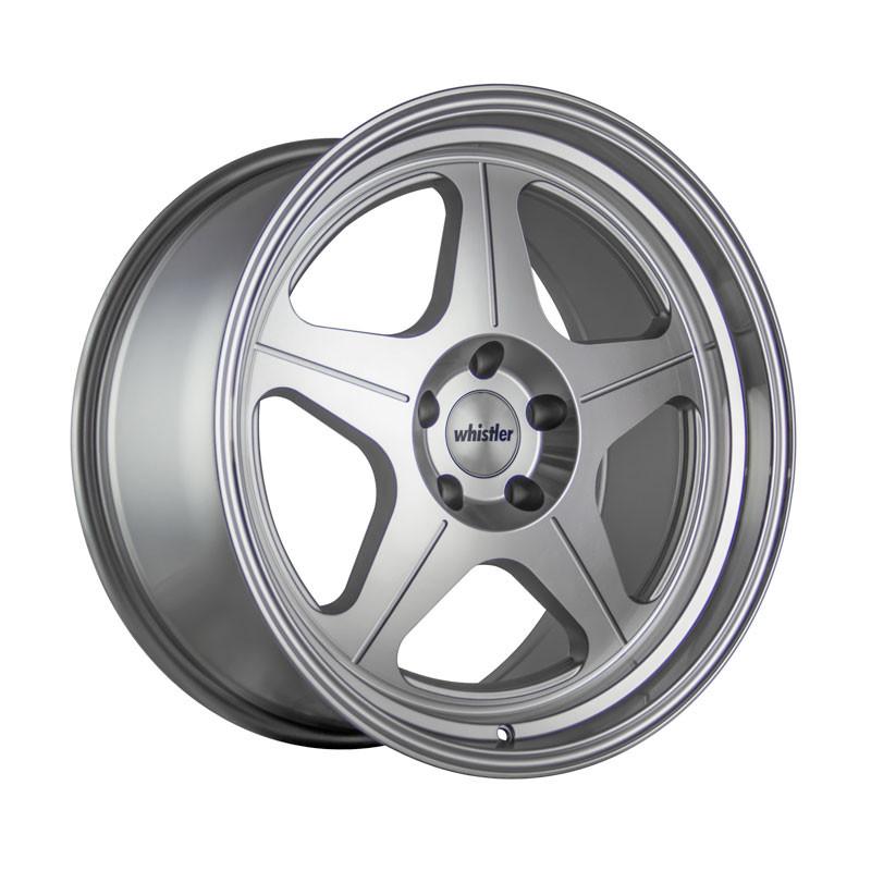 Whistler KR3 Silver w/ Machined Face 18x9.5 +22mm Offset Wheel: 5x114.3