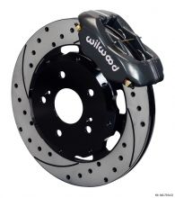Wilwood 02-06 RSX Black Caliper Drilled Rotor 4 Piston Dynalite Front BBK