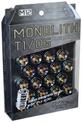 Project Kics M12x1.5 Neochrome T1/06 Monolith Lug Nuts (20 Pack)