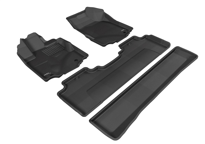 3D MAXpider 06-14 Ridgeline KAGU Series Black Floor Mats Full Set