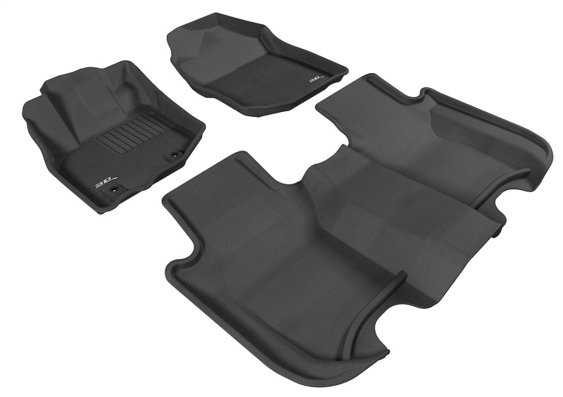 3D MAXpider 09-13 Fit Black Front and Rear KAGU Series Floor Mats