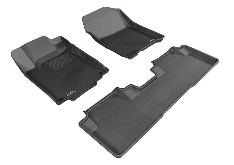 3D MAXpider 12-15 CR-V Black Front and Rear KAGU Custom-Fit Floor Mats