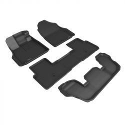 3D MAXpider 23-25 Pilot Kagu Black All-Weather Front and Rear Floor Mats
