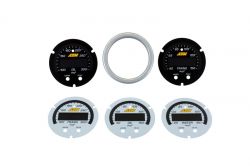 AEM X-Series Temperature Gauge Accessory Kit with Silver Bezel and Multiple Faceplate Options