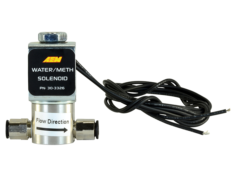 AEM Water/Methanol Injection System High-Flow Low-Current WMI 200 PSI 1/8 in-27 NPT In/Out Solenoid