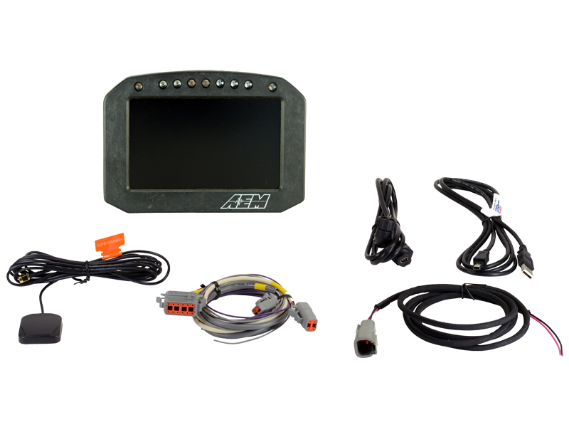 AEM CD-5LG Carbon Logging Flush Digital Dash Display with Internal 20Hz GPS and Antenna