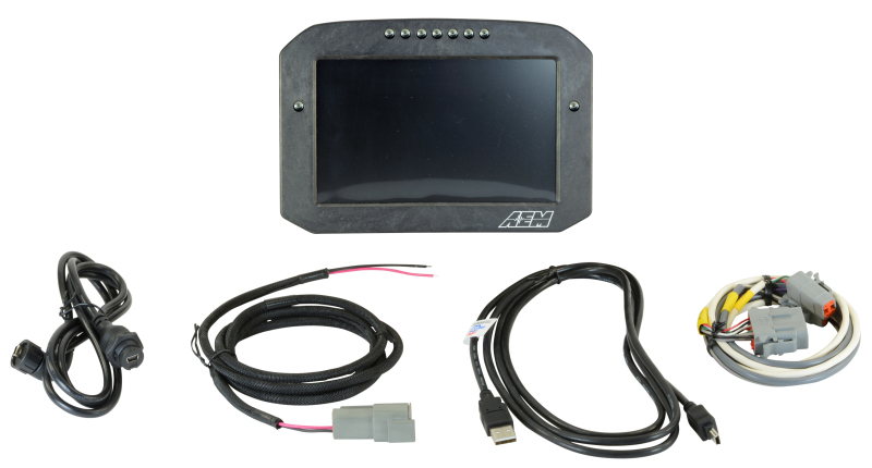 AEM CD-7L Carbon Logging Flush Digital Dash Display with 7-Inch Screen and Programmable Features