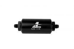 Aeromotive Bright Dip Black -6AN In-Line Fuel Filter with 10-Micron Microglass Element