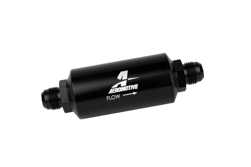 Aeromotive Bright-Dip Black -10AN In-Line Fuel Filter with 10-Micron Microglass Element