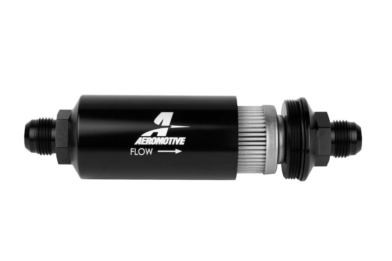 Aeromotive Black -10AN In-Line Fuel Filter with 100 Micron Stainless Steel Element