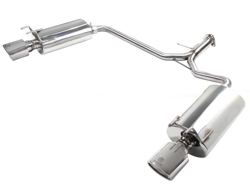 Takeda 13-17 Accord Coupe V6 3.5L Polished 304 Stainless Steel Axle-Back Exhaust System