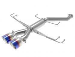 Takeda 17-21 Civic Type R 2.5-inch 304 Stainless Steel Axle-Back Exhaust System with Blue Flame Tips
