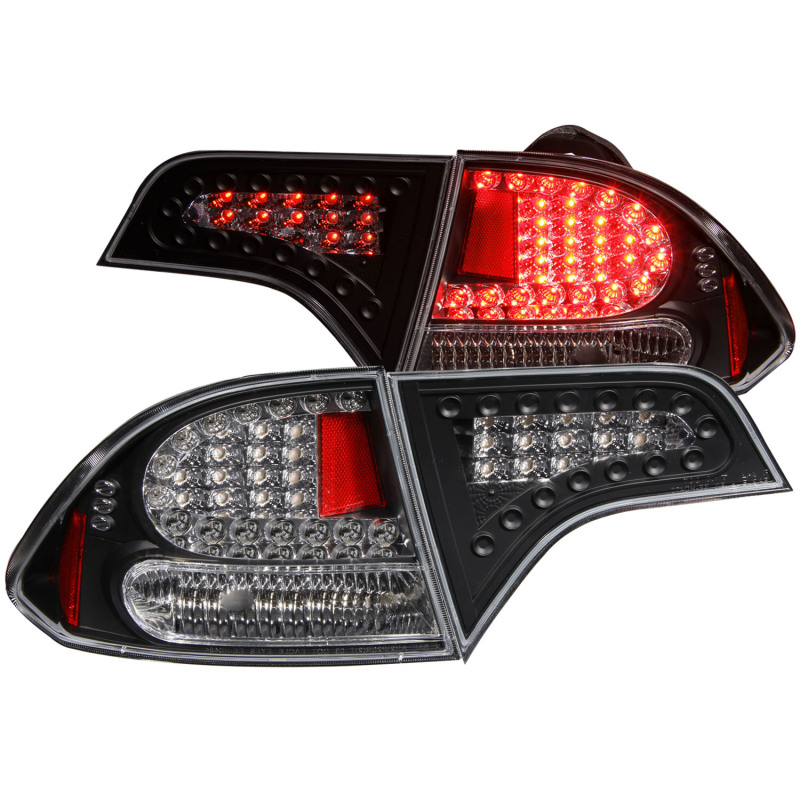 ANZO 06-11 Civic Sedan Black LED Taillights