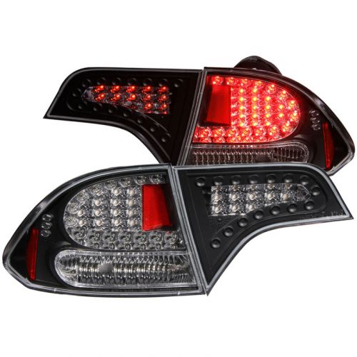 夜又 ANZO 06-11 Civic Sedan Black LED Taillights | 321152 | K Series Parts