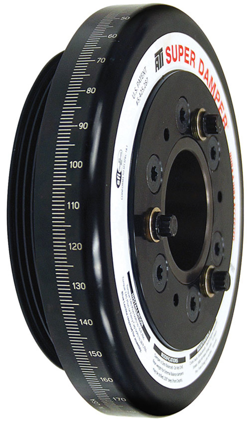 ATI D-Series Aluminum Harmonic Damper 7.074-Inch Diameter and 10% Underdrive Crank Pulley