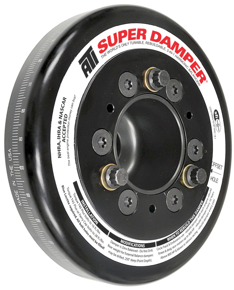 ATI Honda B-Series Race Damper 7.074-inch Aluminum Damper with Steel Hub and Dual Rings