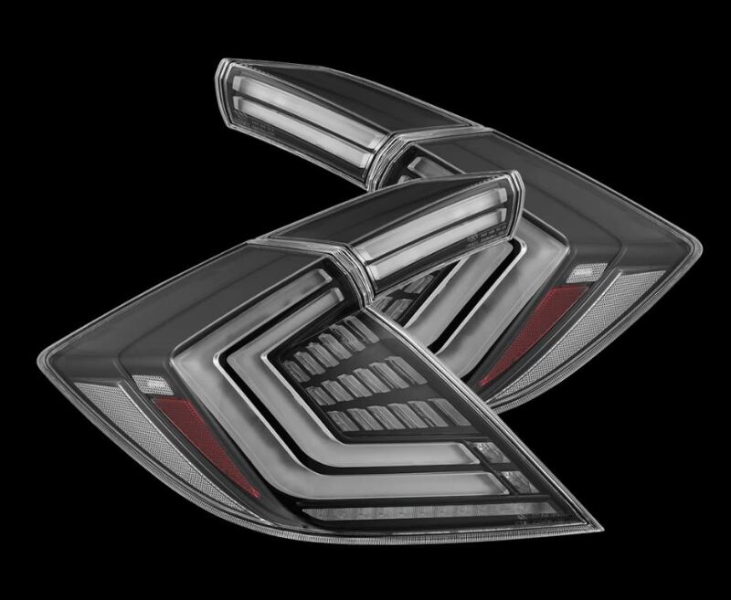 AlphaRex 16-21 Civic Hatchback Black Nova-Series LED Tail Lights