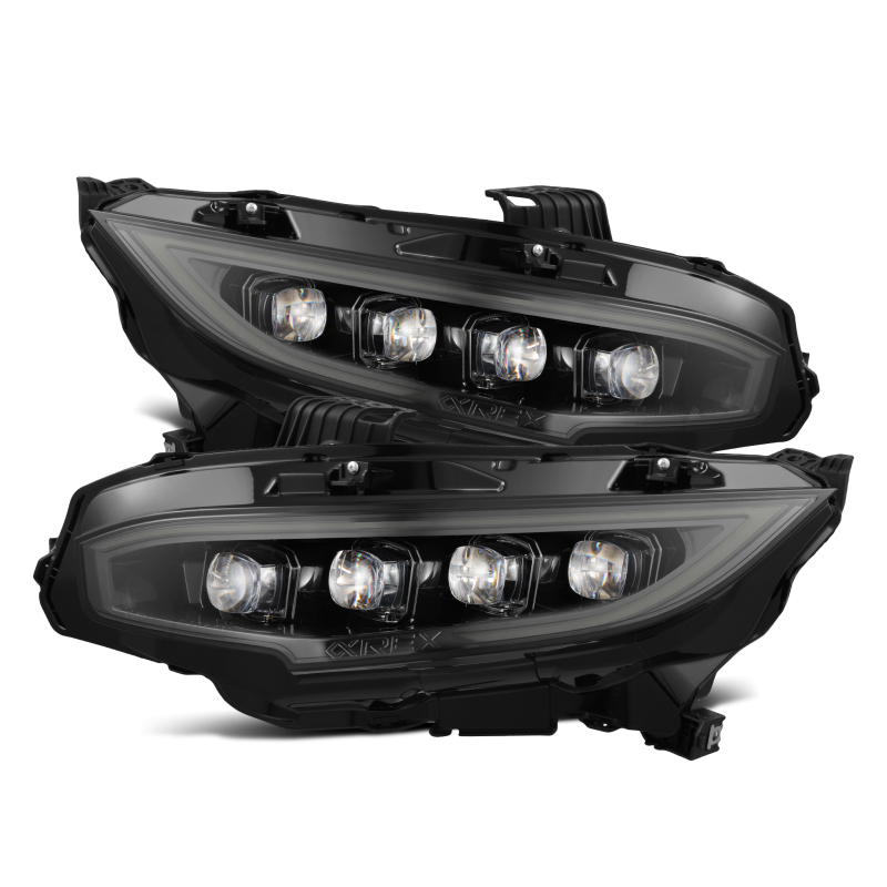 AlphaRex 16-21 Civic Black Nova-Series LED Projector Headlights