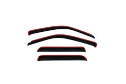 AVS 09-15 Pilot Smoke In-Channel Ventvisor Front and Rear Window Deflectors