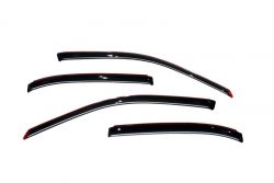AVS 01-05 Civic Smoke In-Channel Ventvisor Front and Rear Window Deflectors