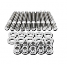 BLOX Racing M8 x 1.25mm 45mm Length SUS303 Stainless Steel 7 Piece Set Exhaust Manifold Stud Kit