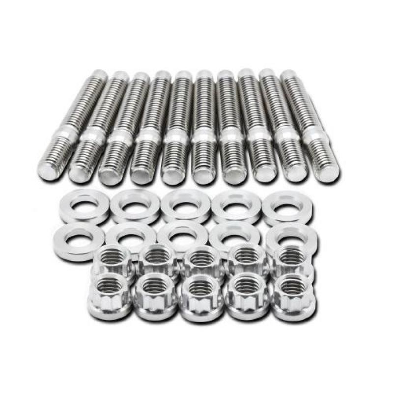 BLOX Racing M8x1.25 45mm Length 8-Piece Manifold Stud Set