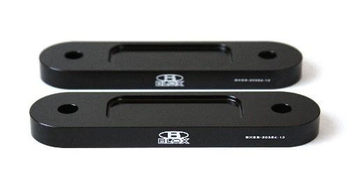 BLOX Racing 00-09 S2000 Black Front 12mm Thin Spacer Bump Steer Kit