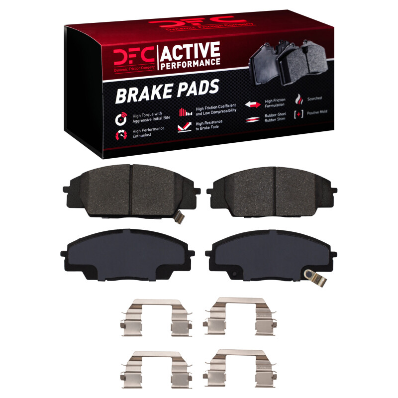DFC 02-06 RSX/06-11 Civic Front Active Performance Brake Pads and Hardware Kit