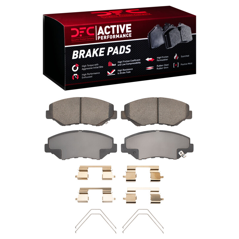 DFC 03-12 Accord/13-21 Civic Active Performance Front Brake Pads and Hardware Kit