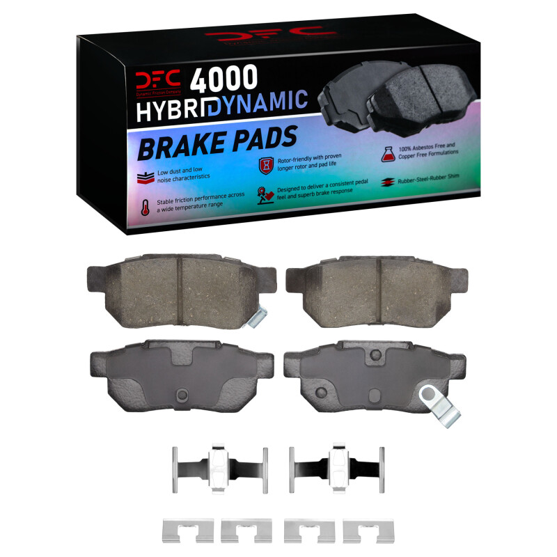 DFC 90-01 Integra/92-00 Civic 4000 HybriDynamic Rear Brake Pads and Hardware Kit
