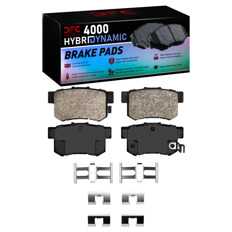 DFC 97-01 Integra/02-06 RSX Rear 4000 HybriDynamic Brake Pads and Hardware Kit