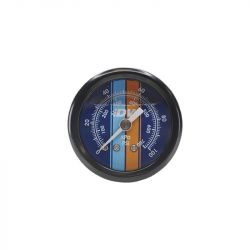DeatschWerks 6-01-G2L Mechanical Fuel Pressure Gauge, 0-100 PSI with Blue Face and Brushed Aluminum 