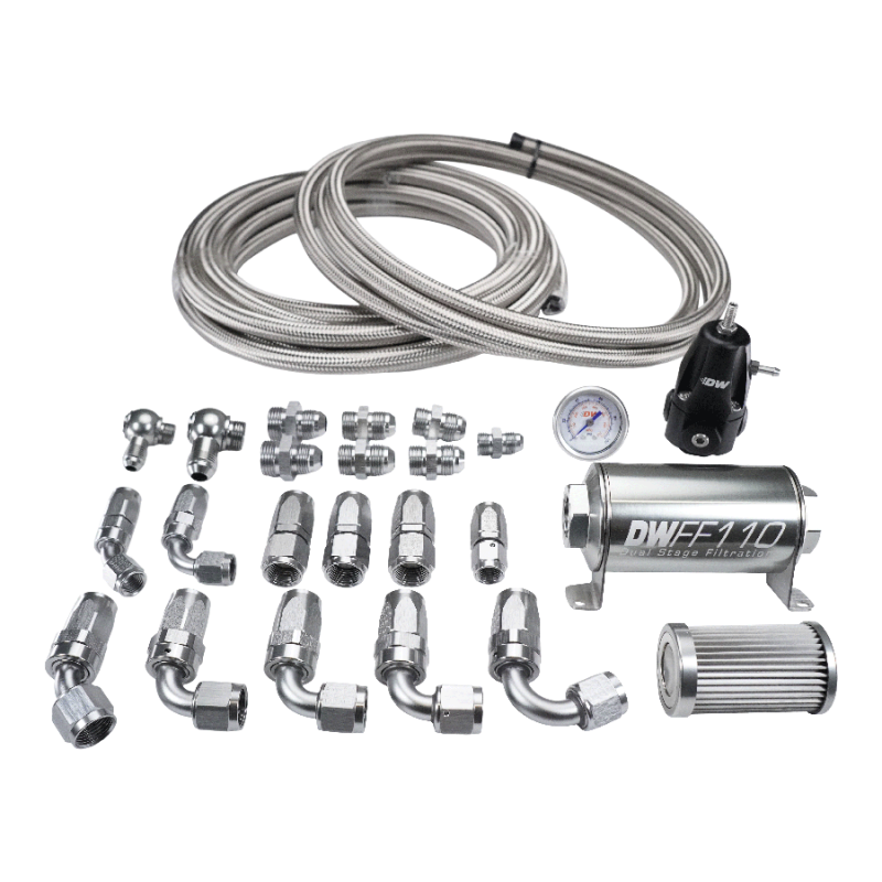DeatschWerks 94-01 Integra X2 Series Pump Module -8AN Feed with -6AN Return CPE Plumbing Kit