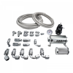 DeatschWerks 94-01 Integra X2 Series Pump Hanger with -8AN Feed and -6AN Return PTFE Plumbing Kit
