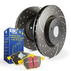 EBC 17-21 Civic Type R GD Sport Slotted and Dimpled Rear Brake Kit with Yellowstuff Pads