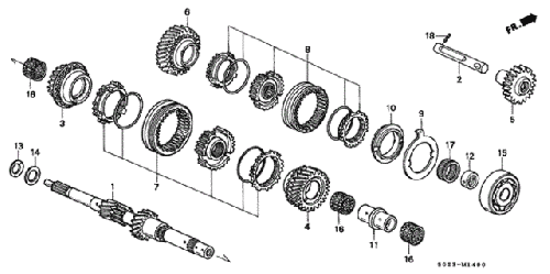 Honda 92-01 Integra / 99-00 Civic Si Angular Ball Bearing