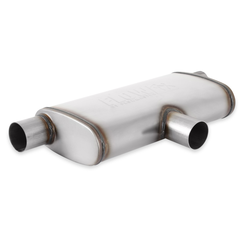 Flowmaster 2.5in Inlet/Outlet FlowFX Transverse Oval Muffler with Dual Outlets